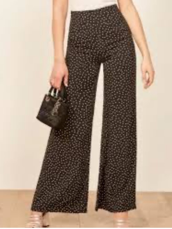 Reformation Pants - Reformation Polka Dot Flare Pants Size 2